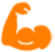 Muscle gain bicep icon